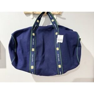 NOTRE DAME Warden Brooks Canvas Banker Duffle Bag Navy Made in USA NWT P
